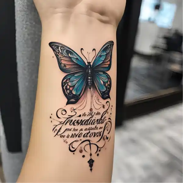 Butterfly and Quote