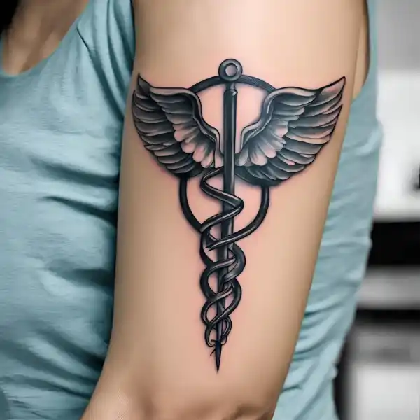 Caduceus Symbol Tattoo