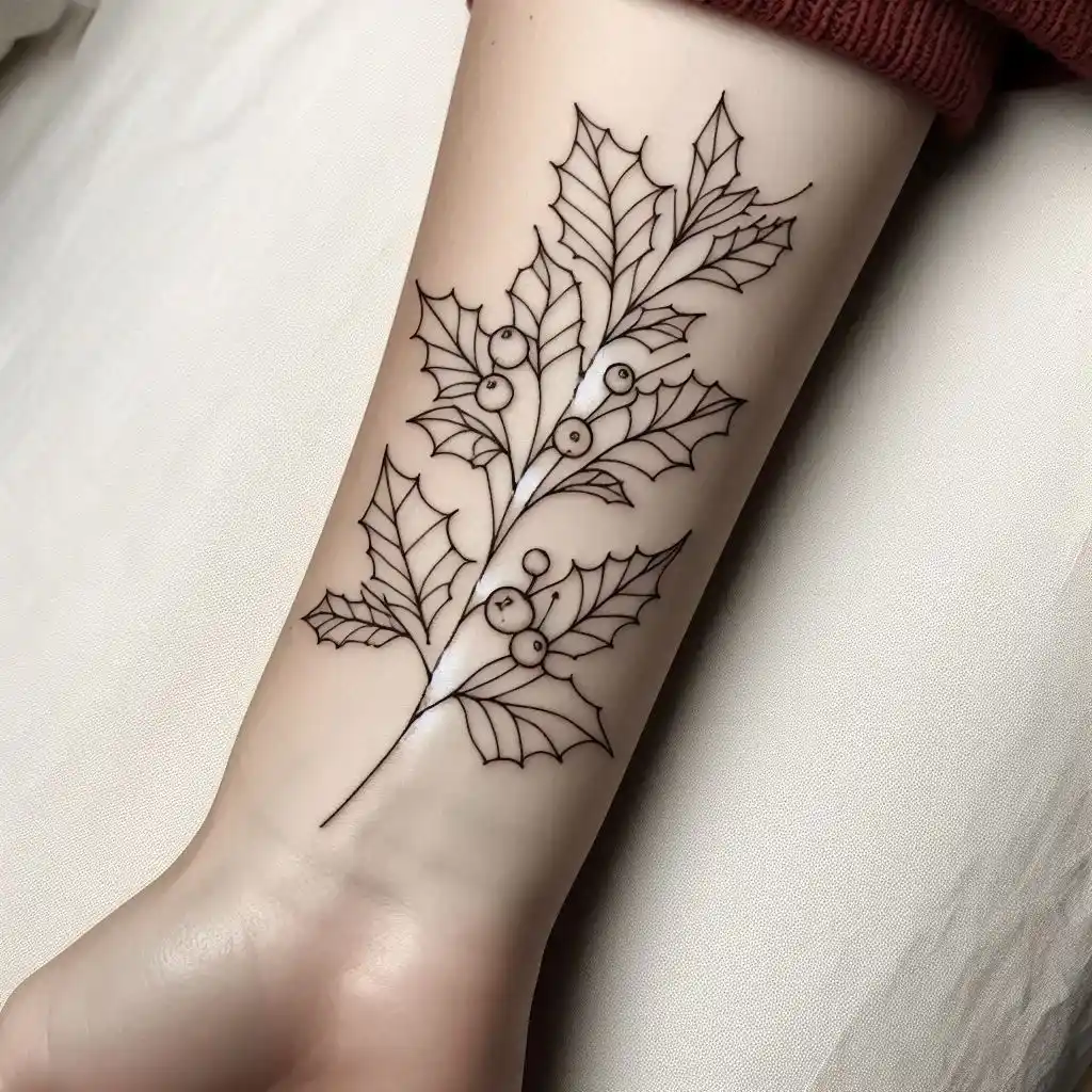 15 Holly Tattoo Ideas [For A Festive & Meaningful Design]