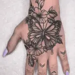 Flower Hand Tattoo