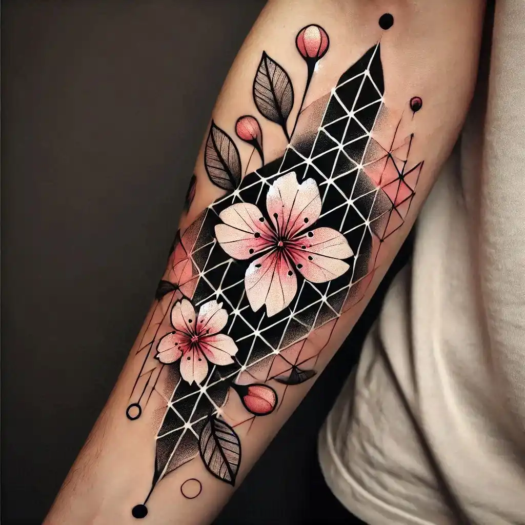 Geometric Sakura Design