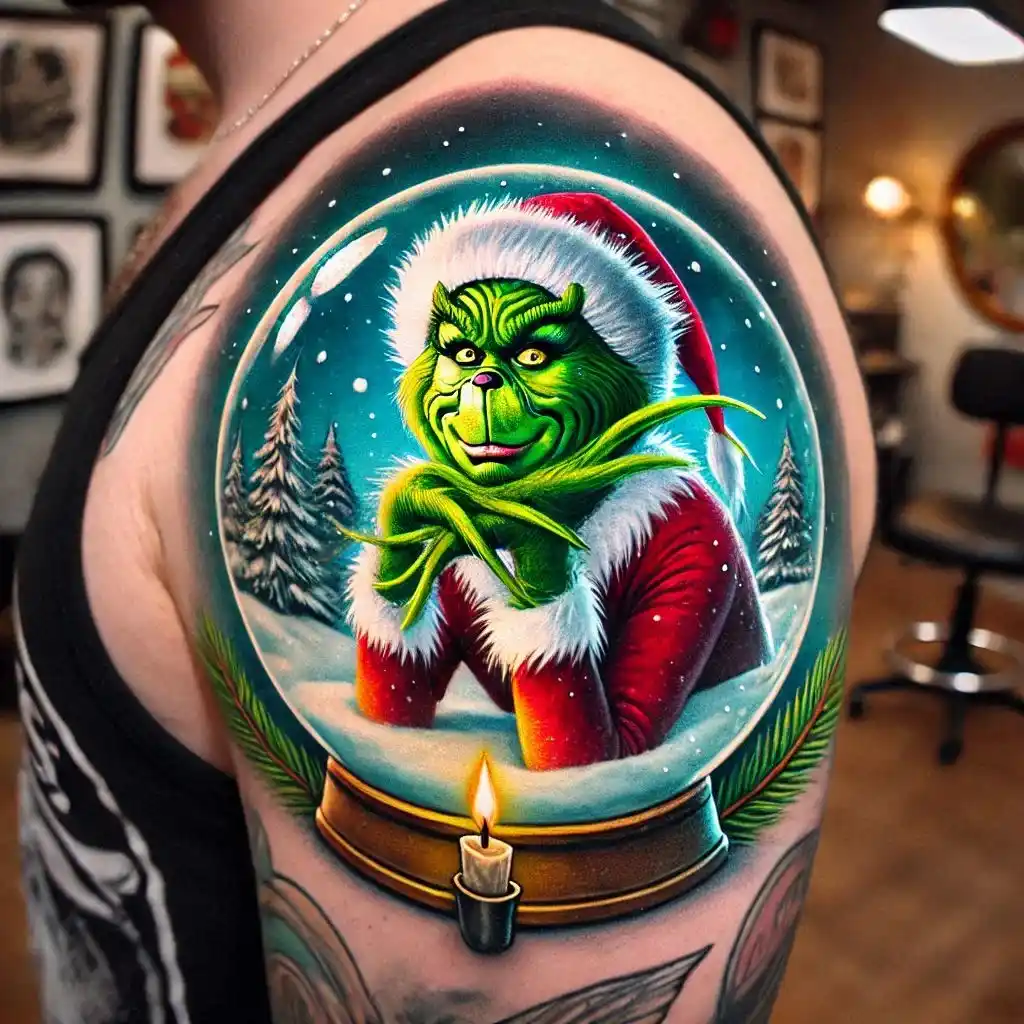 Grinch in a Snow Globe