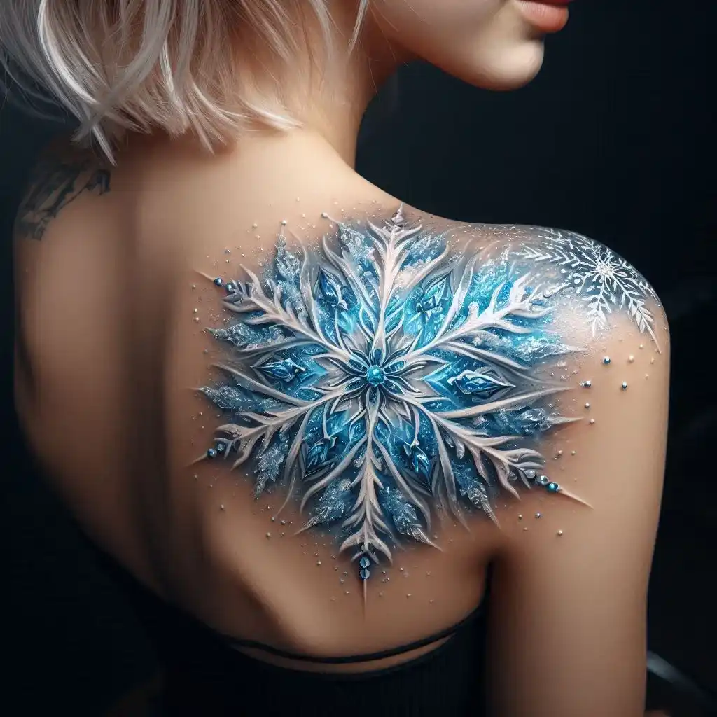 Icy Blue Snowflake