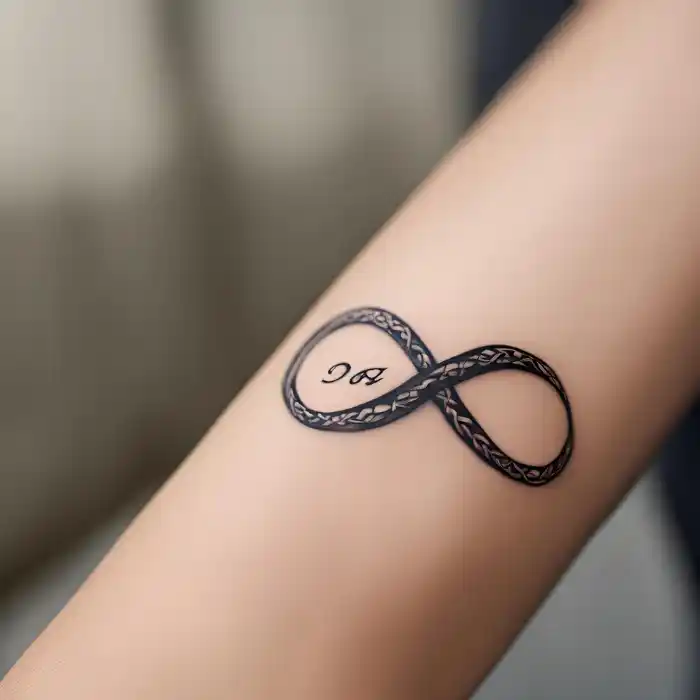 Infinity Sign with Name and Date