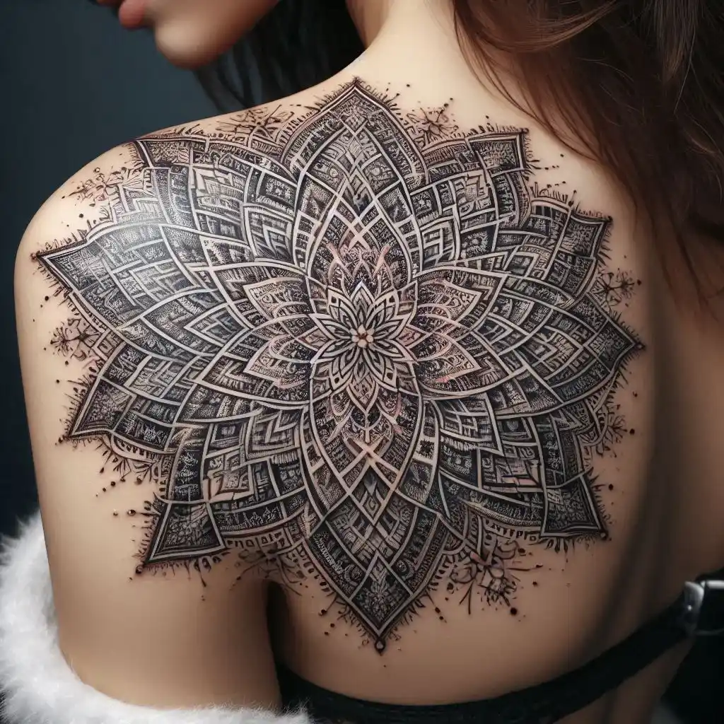 Intricate Snowflake Mandala