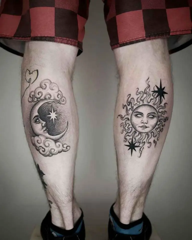 Men Leg Tattoo