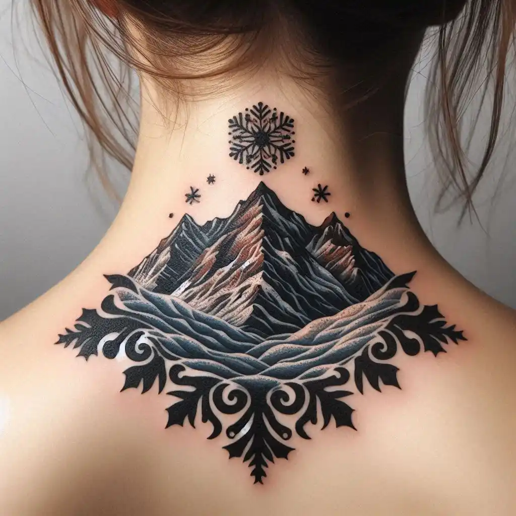 Mountain and Snowflake Combo