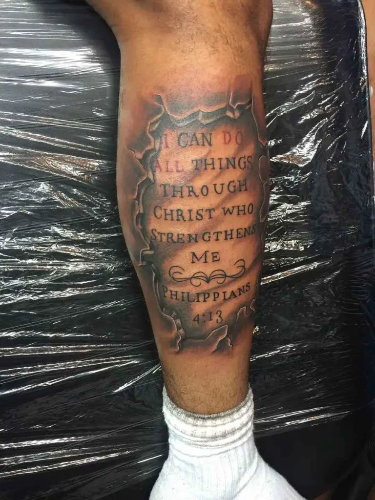 Quote Leg Tattoos