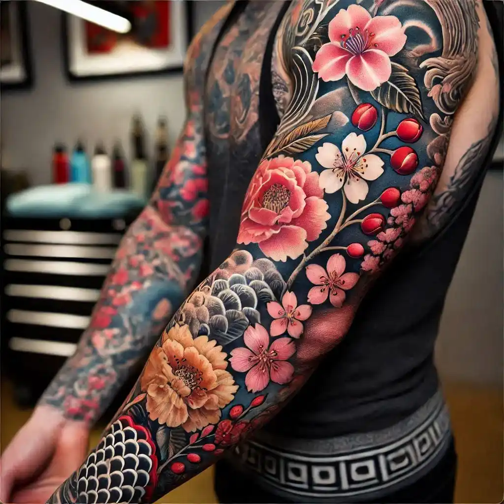 Sakura Sleeve Tattoo