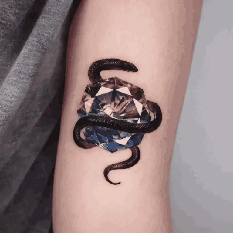 Snake And Gem Tattoos