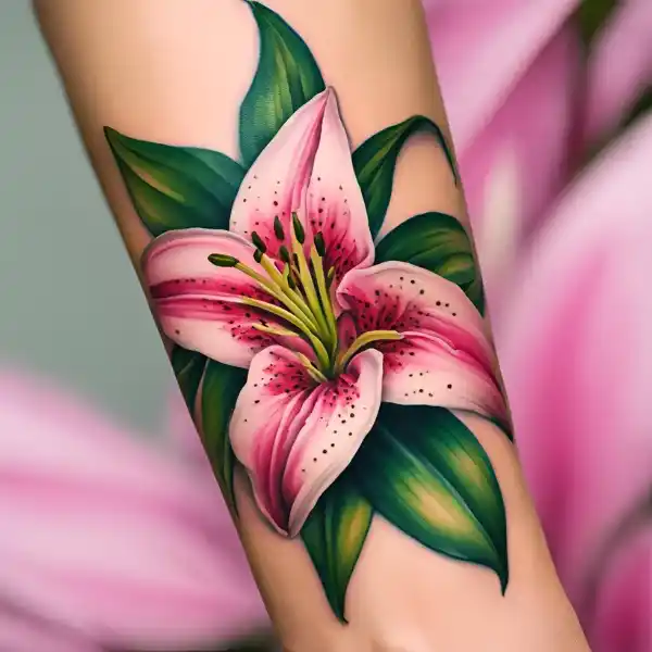 Stargazer Lily Tattoo