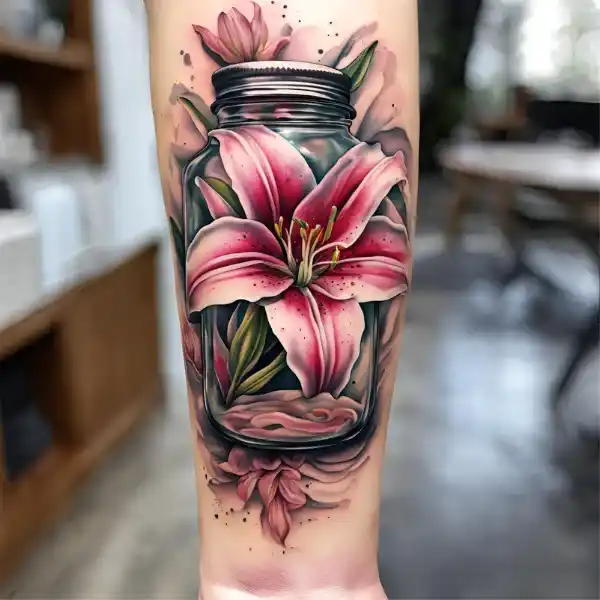 Stargazer Lily in a Jar