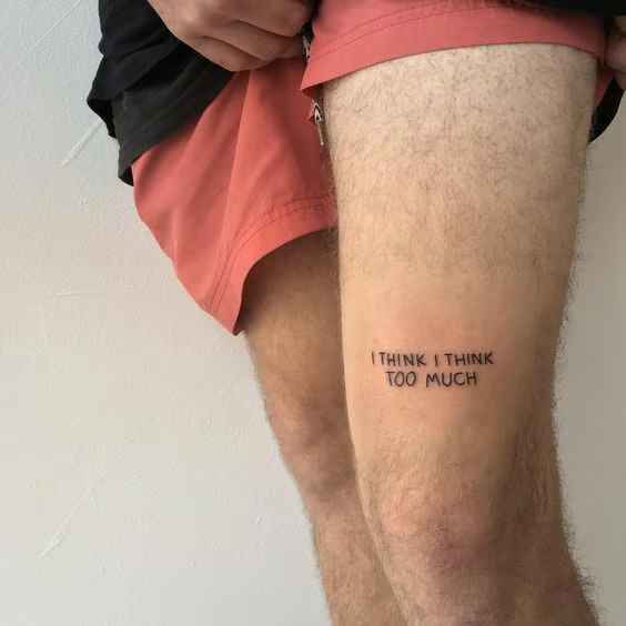 Thigh Text Tattoos