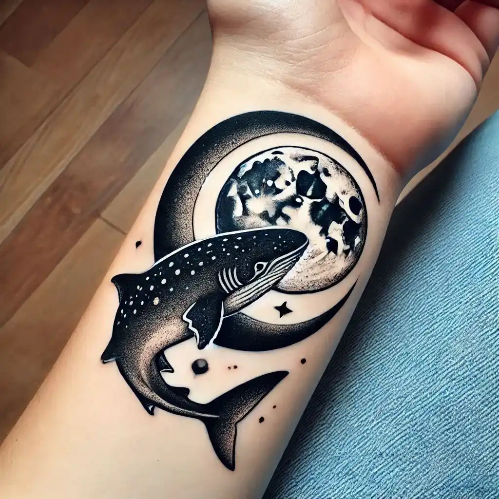 Whale Shark and the Moon