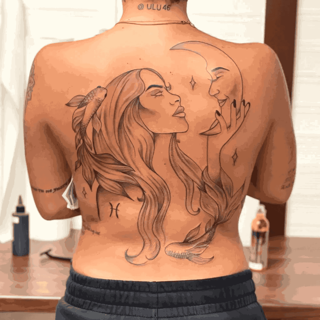 Women Back Tattoo