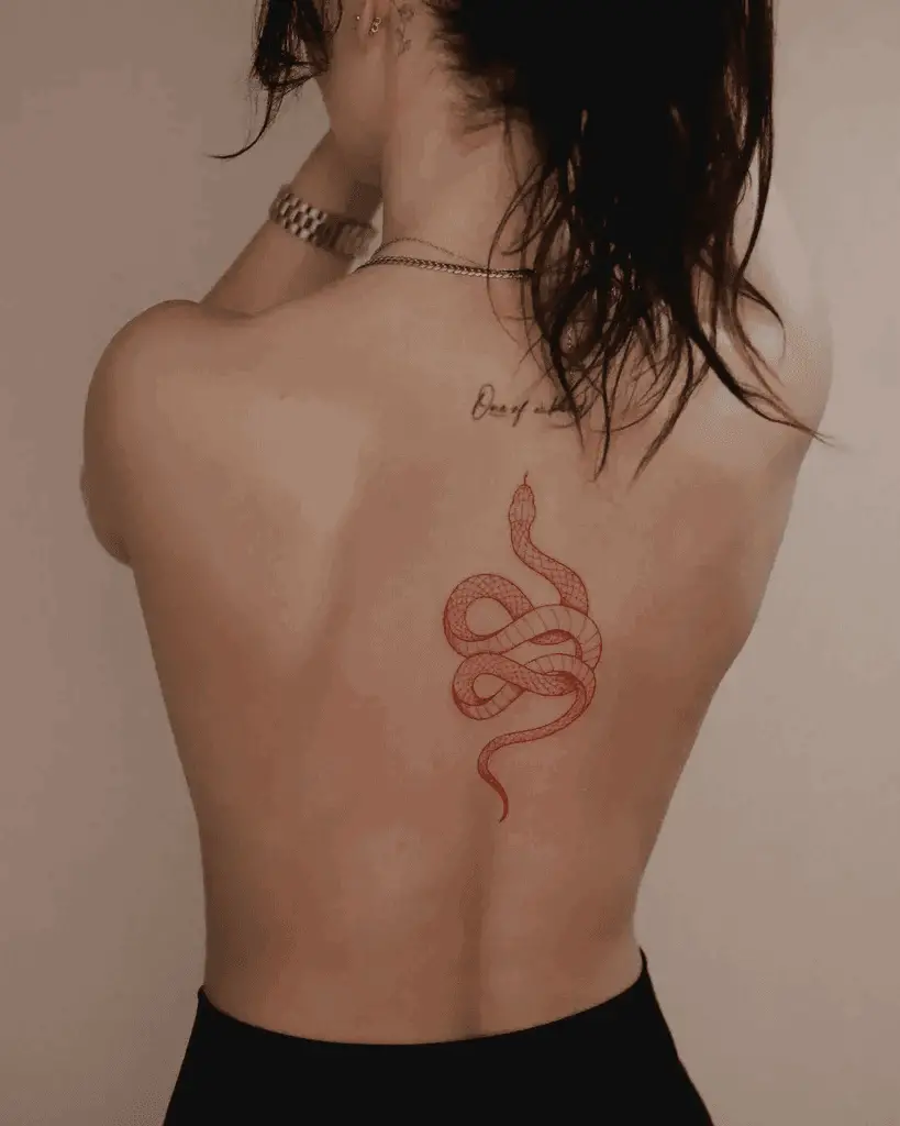 Women Back Tattoo