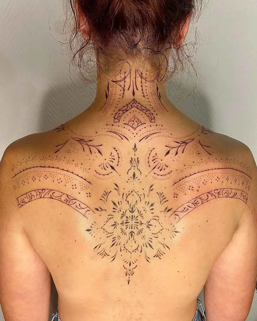 Women Back Tattoo