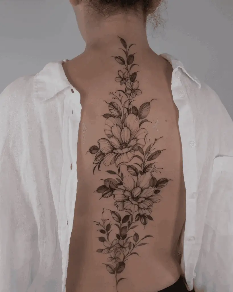 Women Back Tattoo