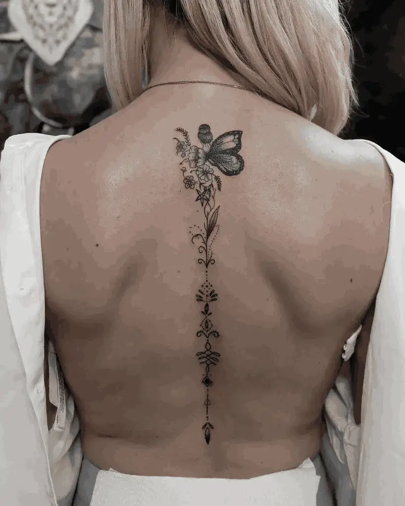 Women Back Tattoo