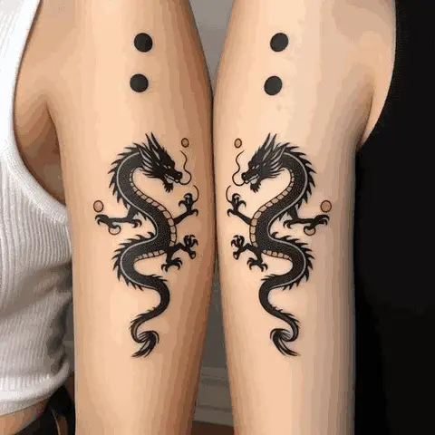 A Menacing Motif: Vicious Siblings Dragon Tattoo