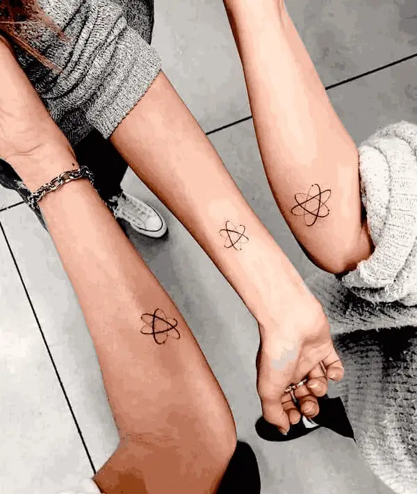 Atomic Orbit Symbol Tattoos For 3