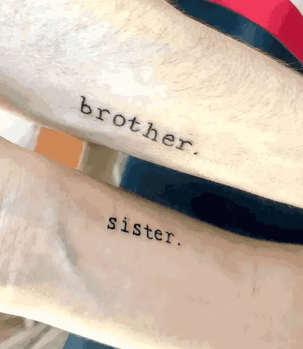 Brother and Sister Quote Tattoos