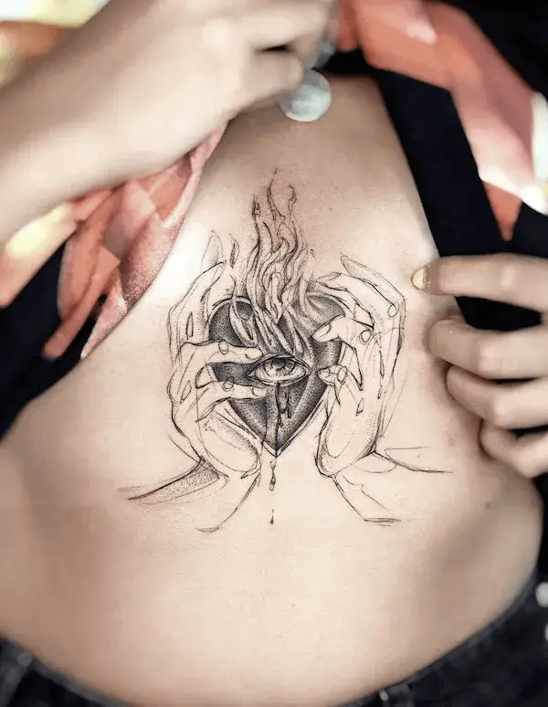 Burning Sacred Heart