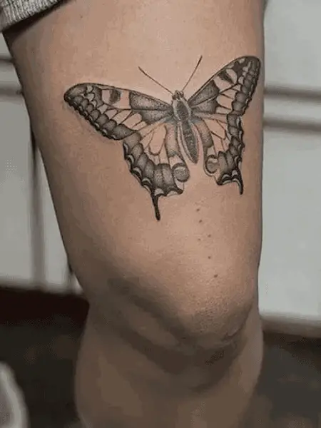 Butterfly Leg Tattoo