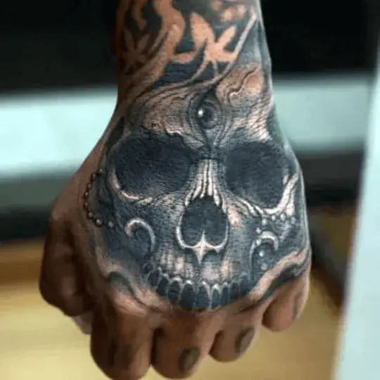 Edgy Skull Hand Tattoos