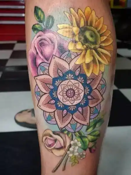 Flower Leg Tattoos