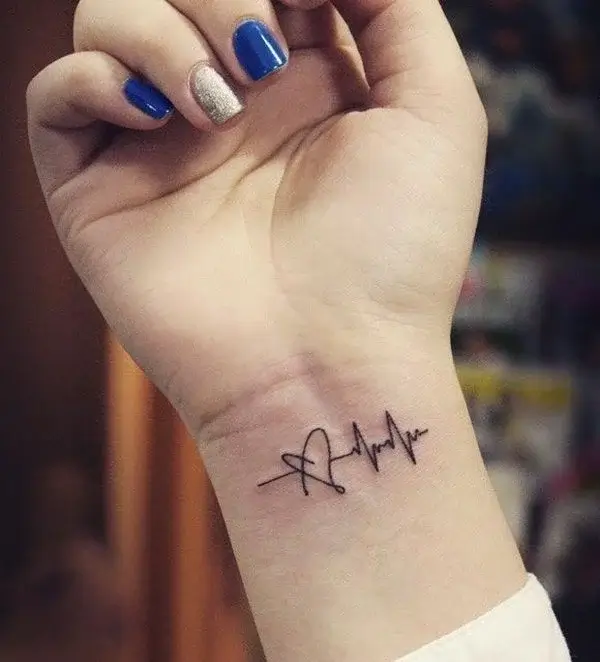 Heartbeat Line Tattoo