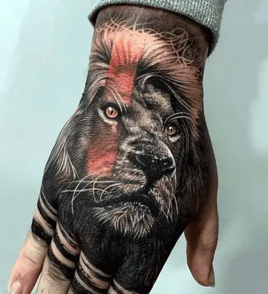 Lion Hand Tattoos