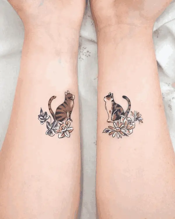 Matching Cat Tattoos