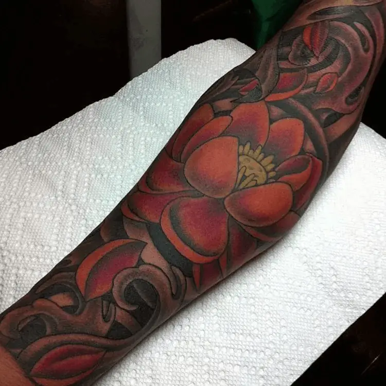 Orange Lotus Flower