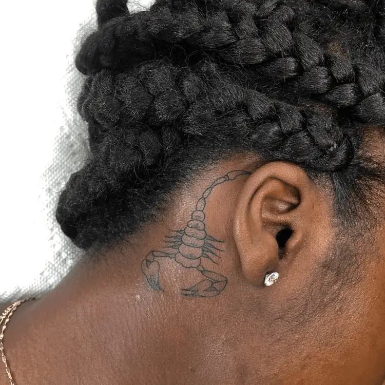 Scorpion Ear Tattoo