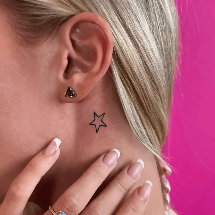 Star Ear Tattoo