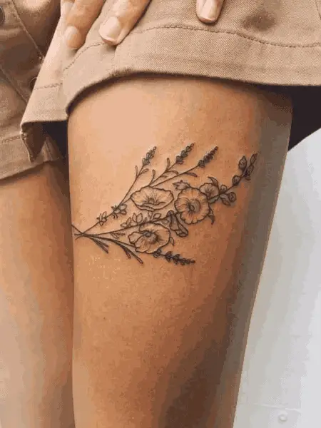 Upper Leg Tattoo