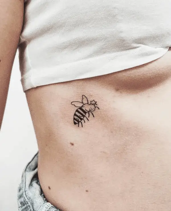 Bee Rib Tattoo