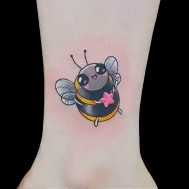 Cartoon Bee Tattoo