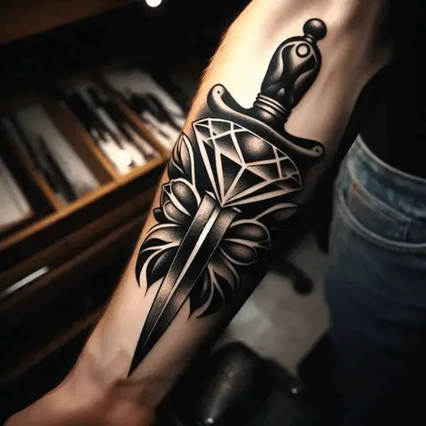Diamond Dagger Tattoo