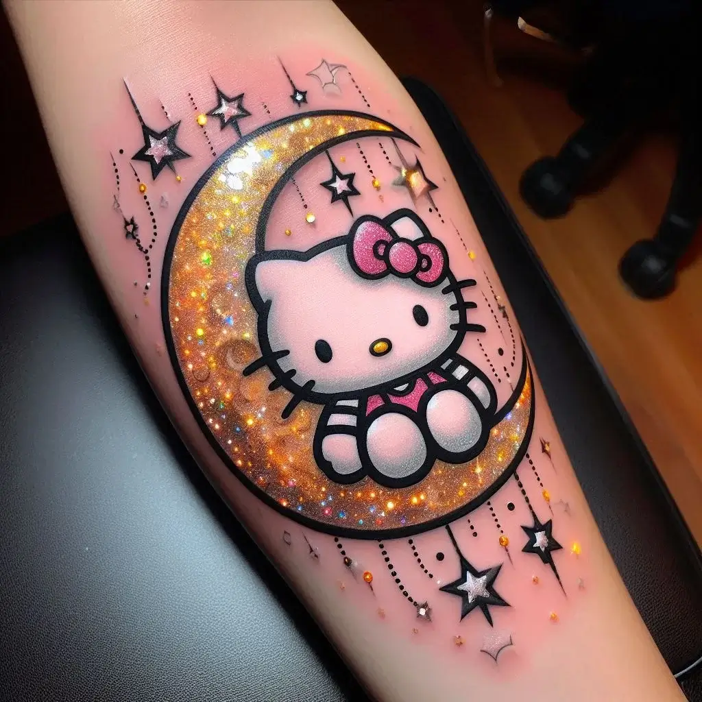 Hello Kitty and a Moon