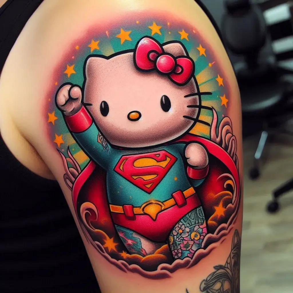 Hello Kitty as a Superhero