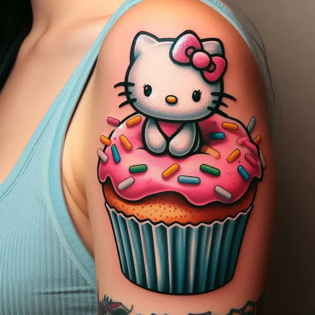 Hello Kitty in a Cupcake