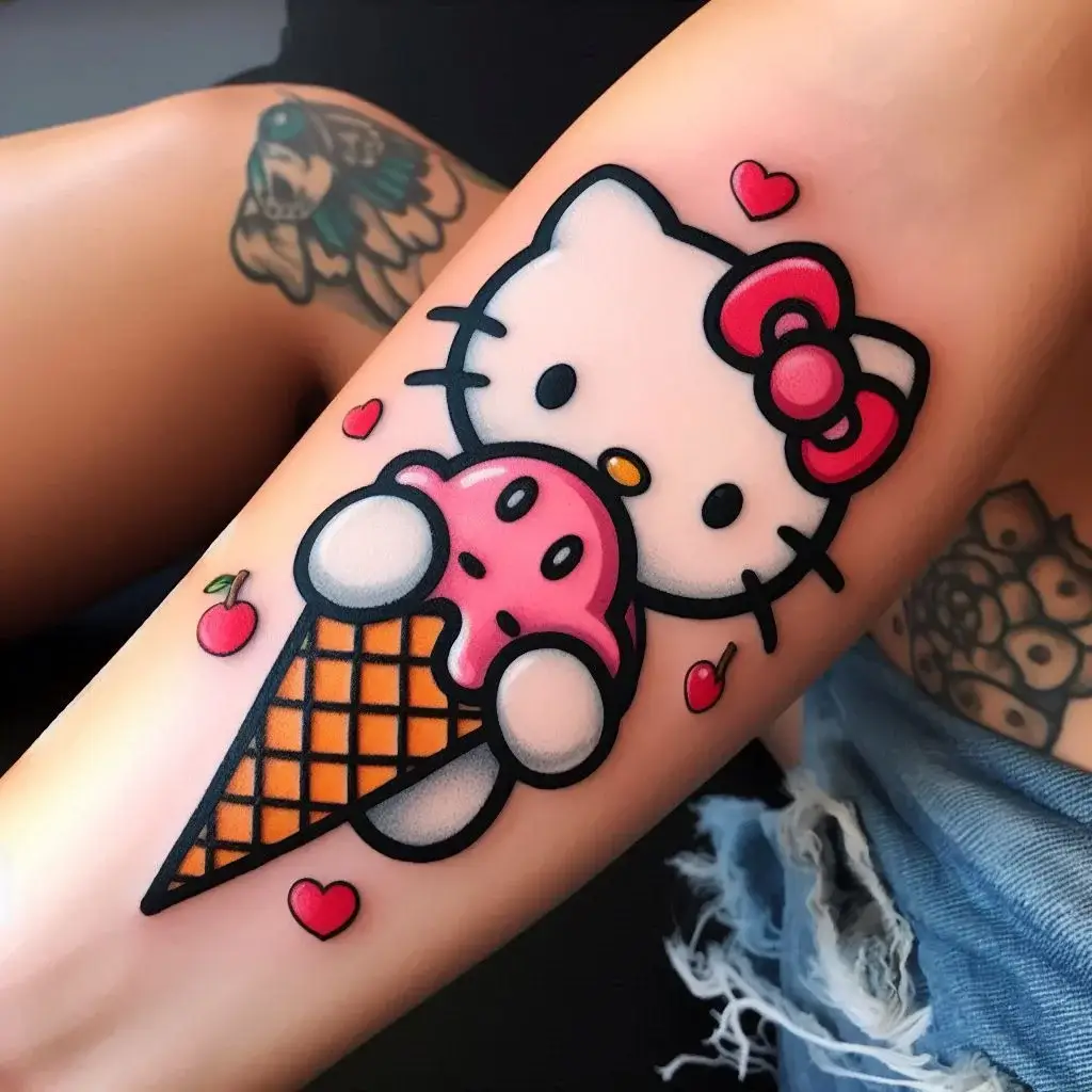 Hello Kitty with Ice Cream
