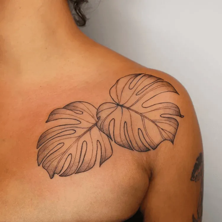 Large Leaf Tattoo