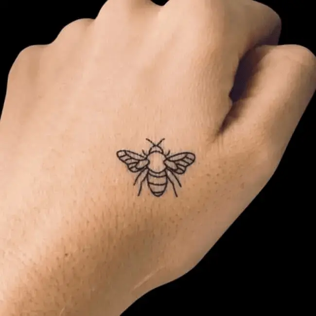 Minimalist Bee Tattoo