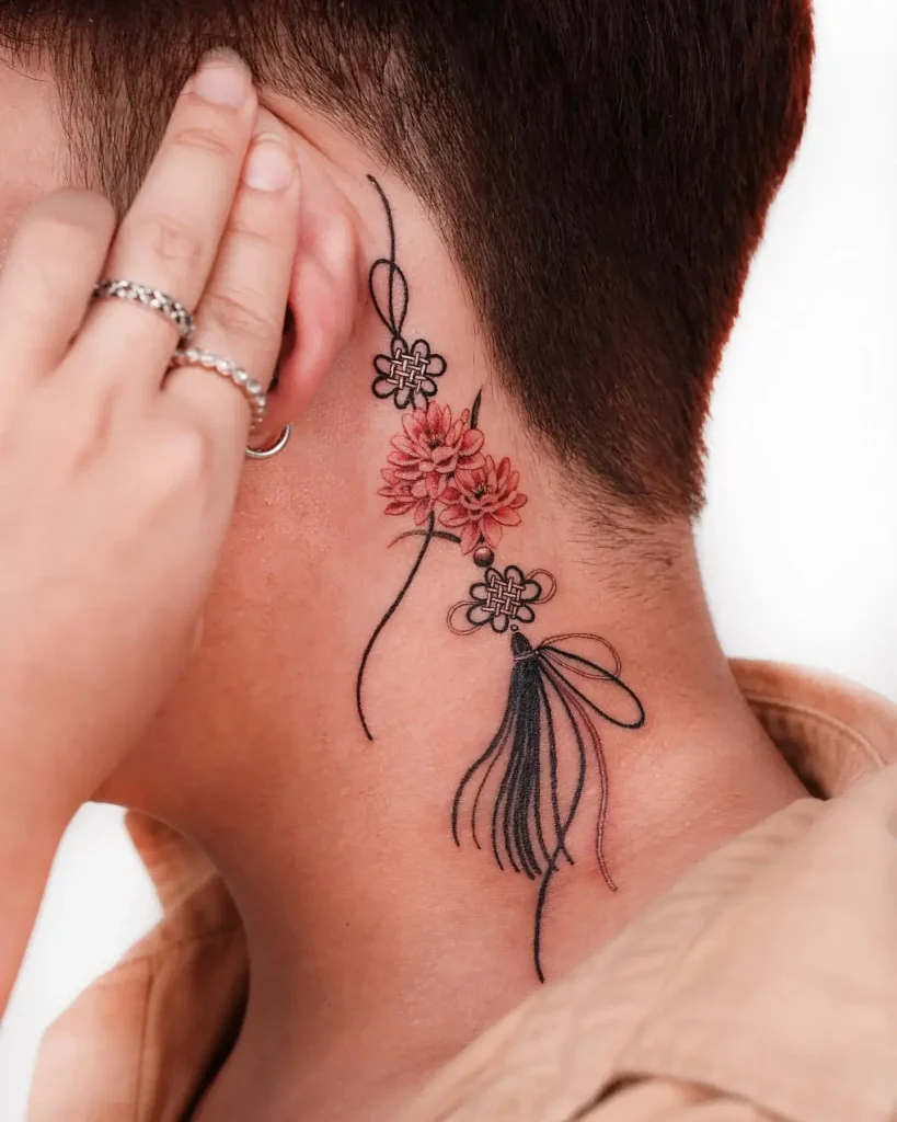 Norigae and Water Lily Tattoo