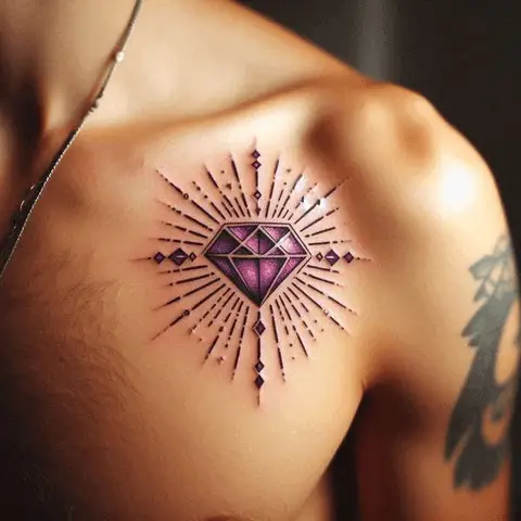 Purple Diamond Tattoo