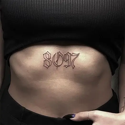 Small Angel Wings Tattoo Design Female Stomach Minimalist