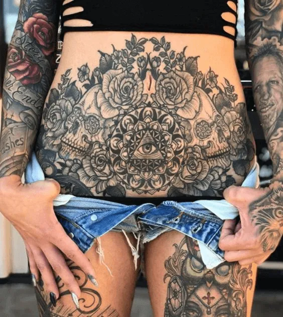 Third Eye Tummy Tuck Tattoo